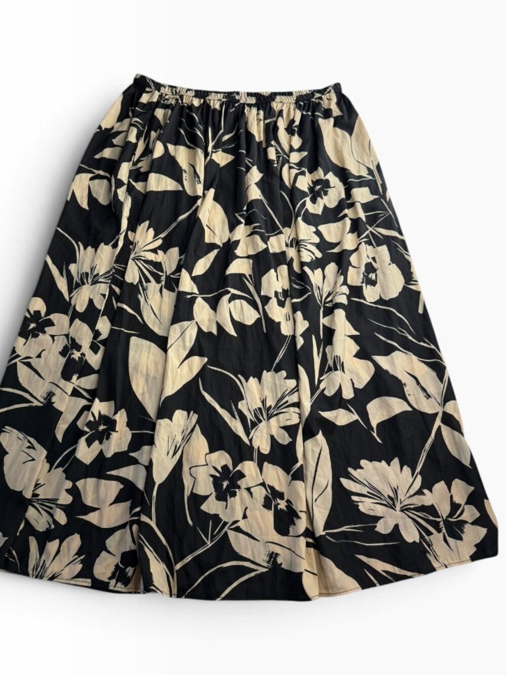 TAHARI New NWT Long Skirt Floral Black / Beige. Size Women's XL. Nordstrom